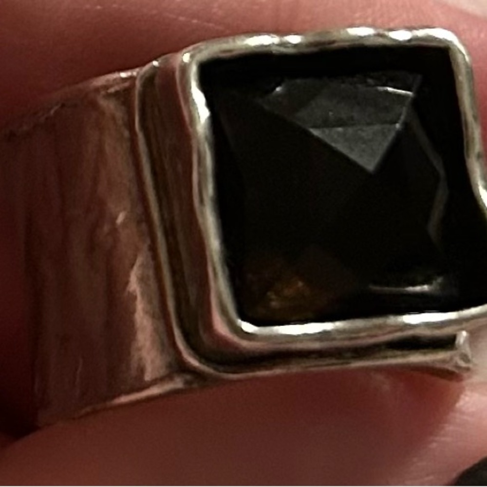 SILPADA Sterling Silver 925 Smokey Quartz Dusk Till Dawn Ring Size 7 - Picture 9 of 11